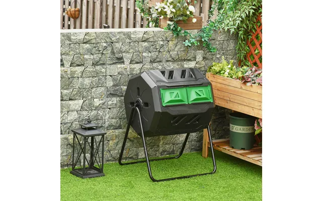 160l Outdoor Tumbling Compost Bin Black