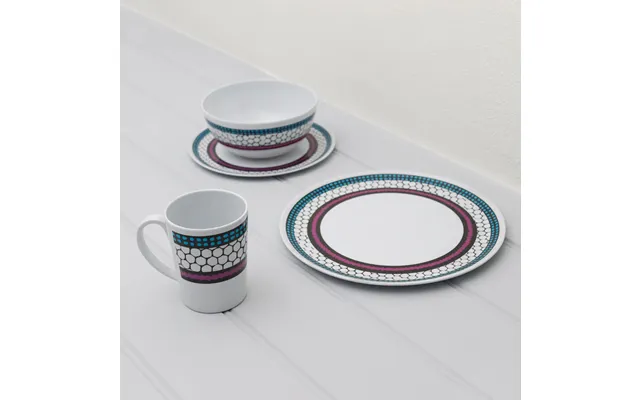 16pc Melamine Set Honeycomb