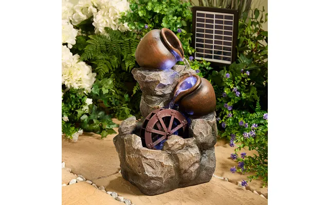 2-in-1 Water Wheel With Pots Water Feature