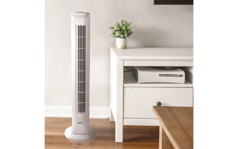 29 Inch Tower Fan With 7.5h Timer White