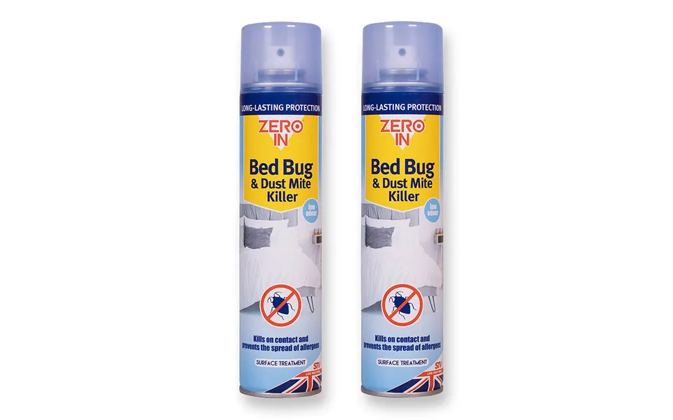 2pk Bed Bug & Dust Mite Killer 300ml Aerosol