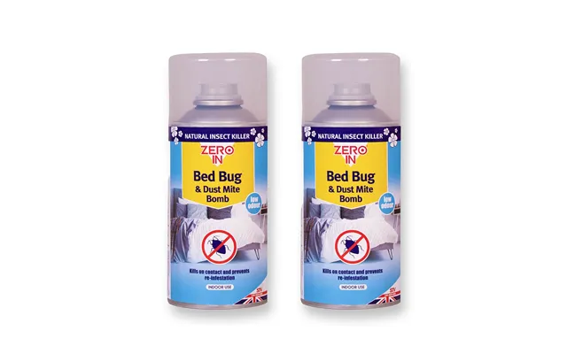 2pk Bed Bug & Dust Mite Killer Bomb 150ml One Shot Aerosol