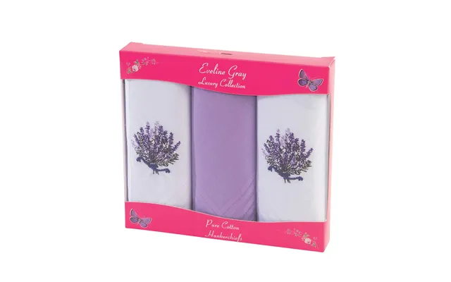 3 Pack Handkerchiefs Ladies Lavender