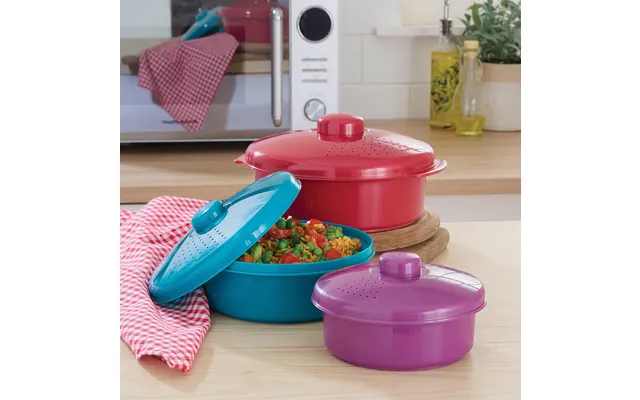 3pc Microwave Casserole Pots