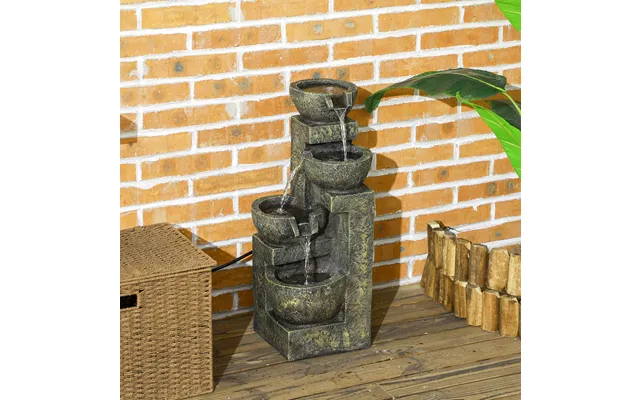 4-tier Garden Fountain Stone Look