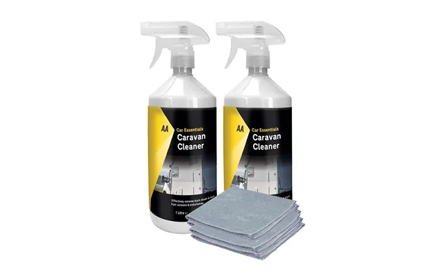 Aa Caravan Cleaner 2 X 1 L Waterless Wash & Wax Plus 4 X Mf Cloths product image