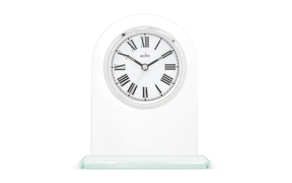 Acctim Adelaide Mantel Clock Glass Silver