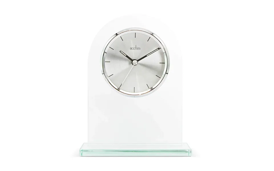 Acctim Ledburn Pendulum Mantel Clock Glass Silver