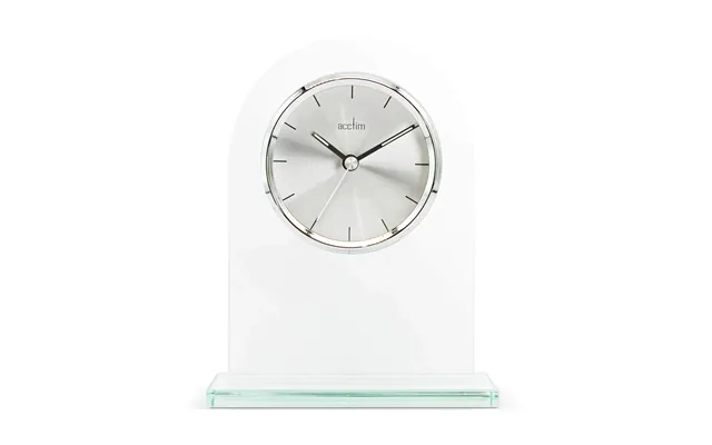 Acctim Ledburn Pendulum Mantel Clock Glass Silver