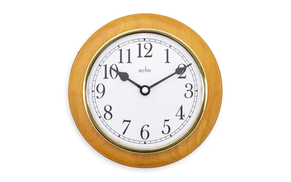 Acctim Maine Wall Clock Gold Bezel Cherry 20cm