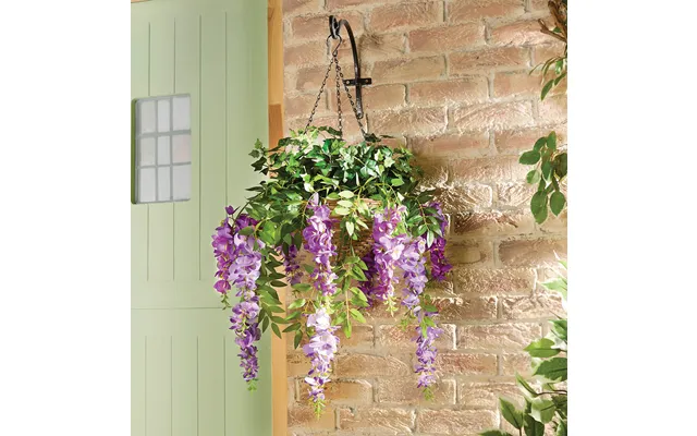 Artificial Ivy & Wisteria Hanging Basket