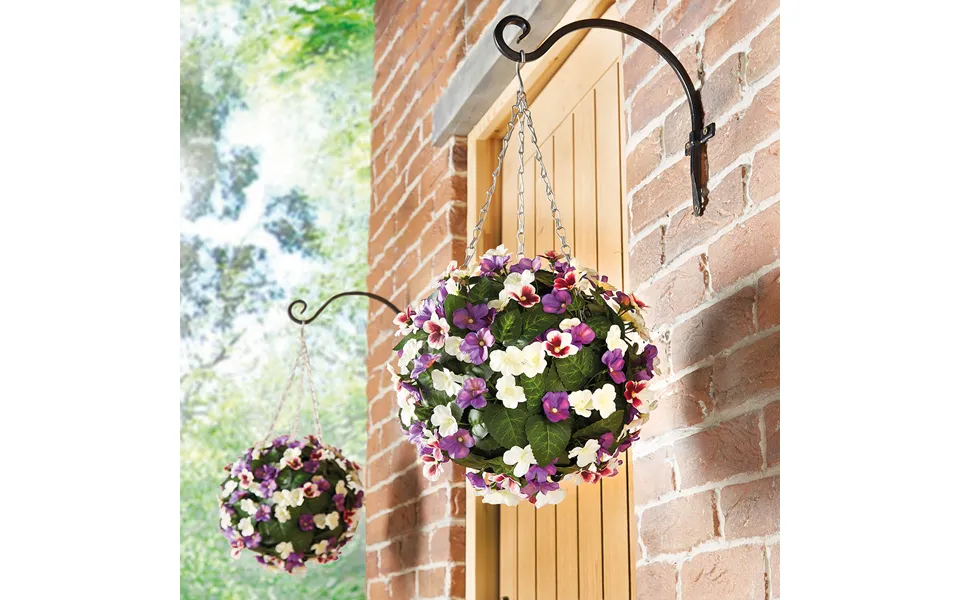 Artificial Pansy Plants - Hanging Chain L25cm. Total L54cm. Dia