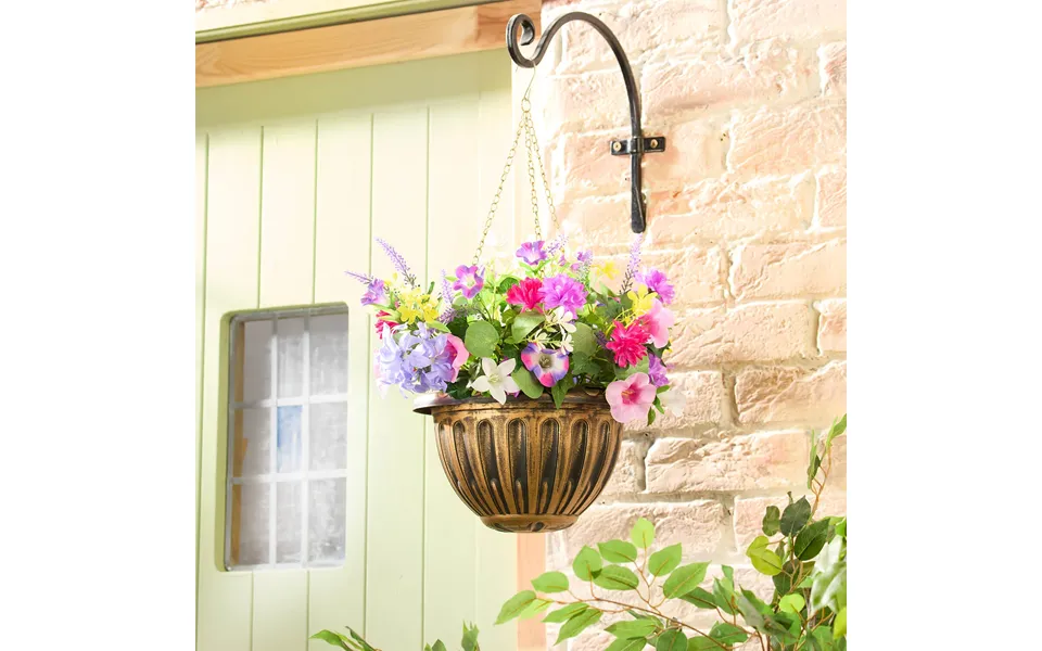 Artificial Vibrant Hanging Basket
