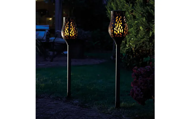 Battery Powered Charcoal Grey Metal Tulip Flame Candle Torch product image