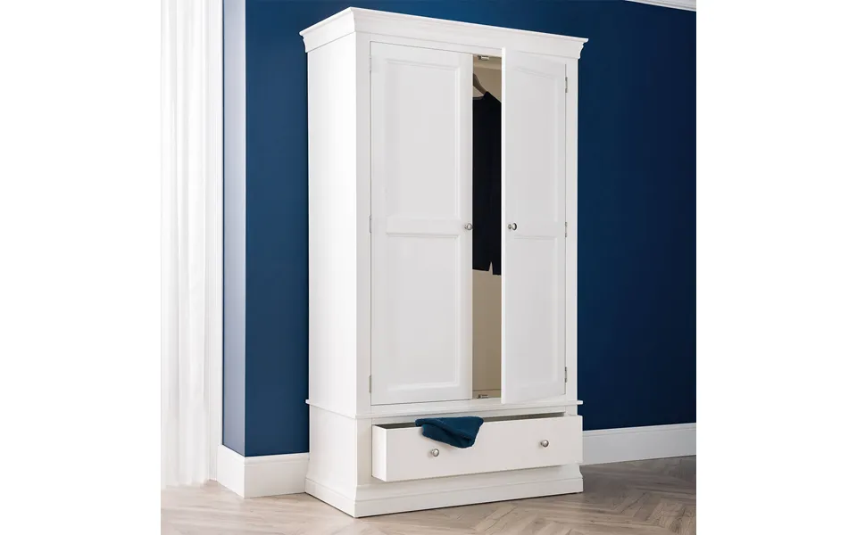 Beaumont 2 Door 1 Drawer Wardrobe White