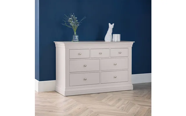 Beaumont 4 3 Drawer Wide Chest Grey
