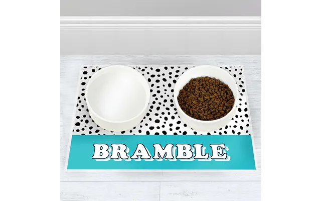 Blue Spots Dog Placemat Personalised