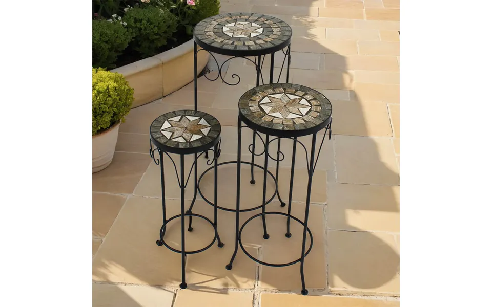 Brava Round Plantstand Set Of 3 Tall