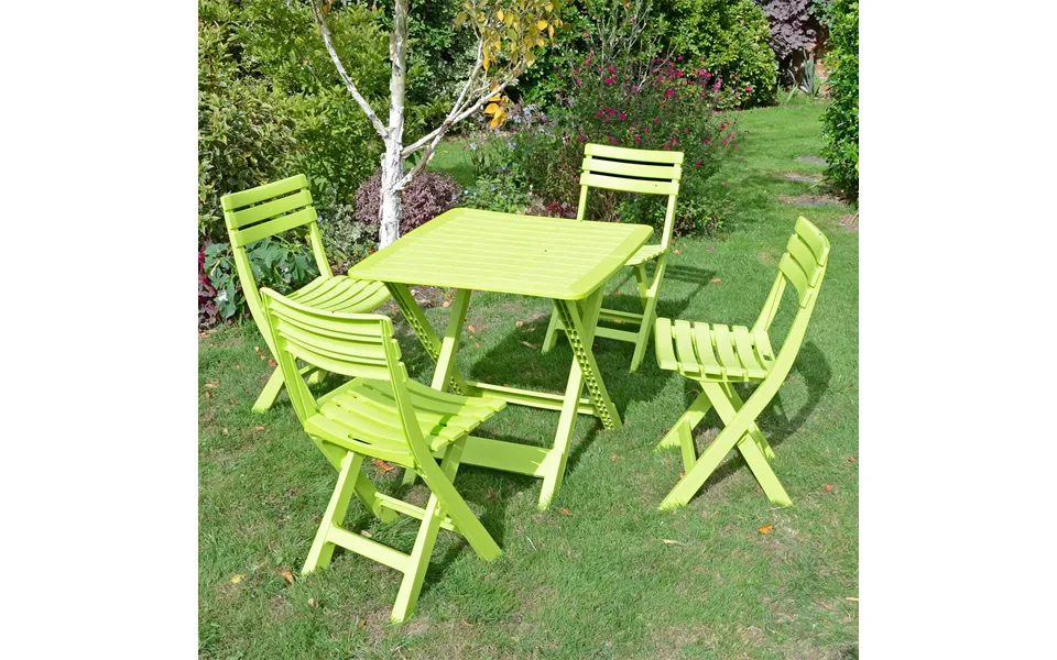 Brescia Table With 4 Brescia Chairs Lime