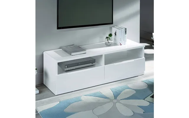 Brooklyn 2 Drawer Media Unit White High Gloss