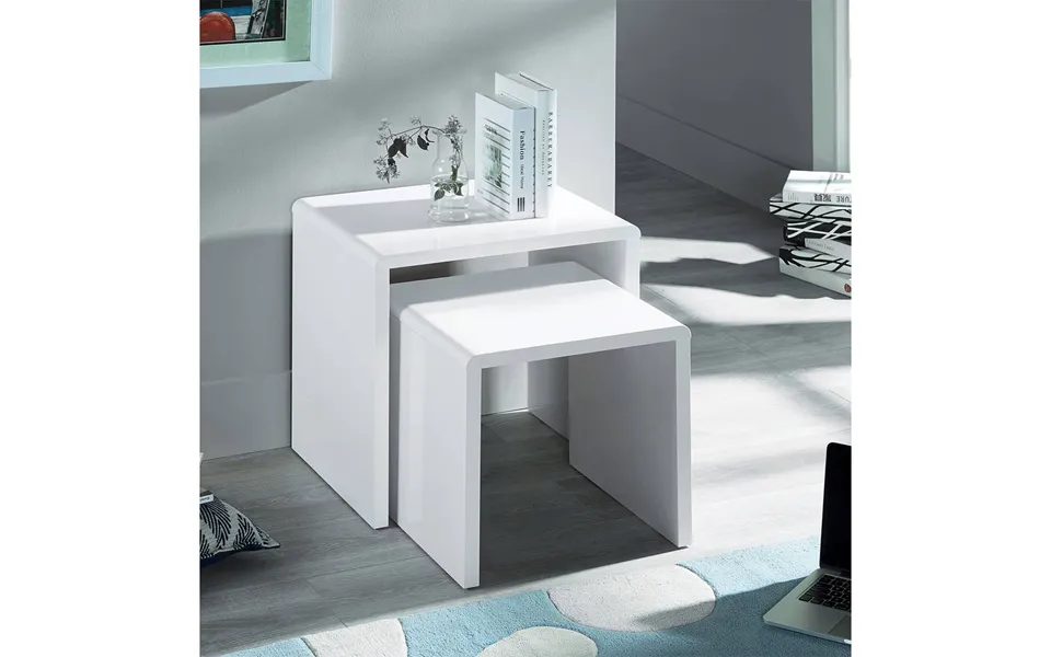 Brooklyn Nest Of 2 Tables White Gloss