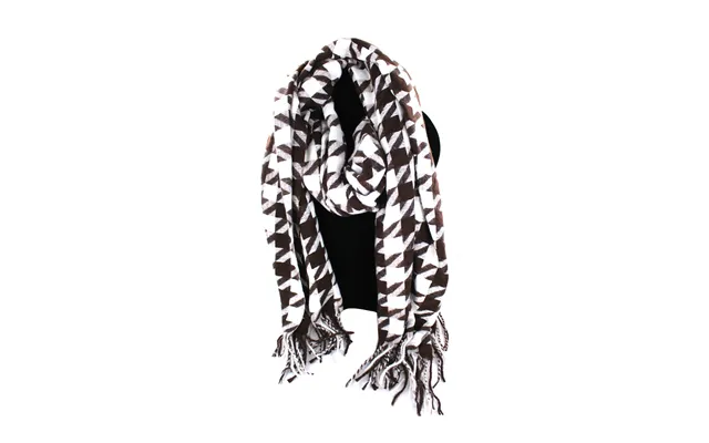 Brown Dogtooth Pattern Scarf