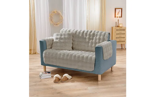 Bubble Rabbit Fur Like 2 Seater Cover