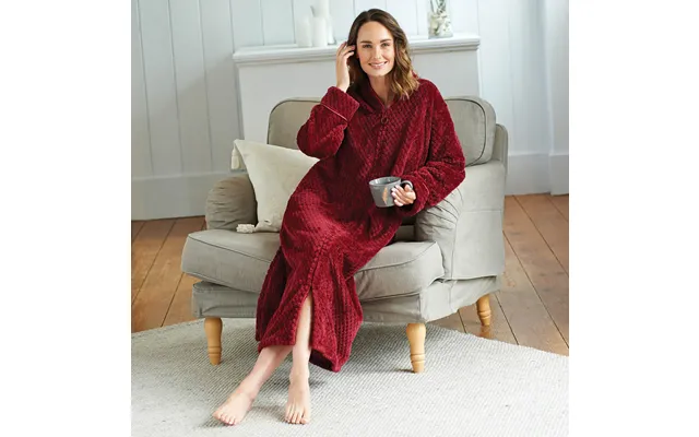 Burgundy Small Waffle Velour House Coat product image