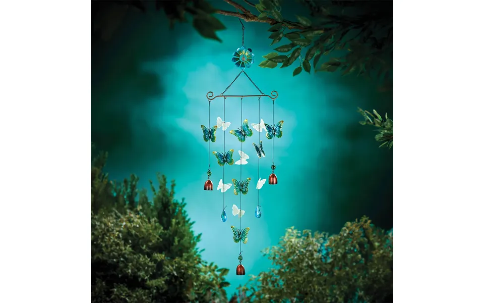 Butterfly Windchime Glow In The Dark H95 Xw28 Xd3.5cm