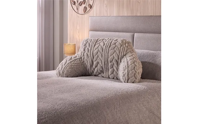 Cable Knit Teddy Fleece Cuddle Cushion