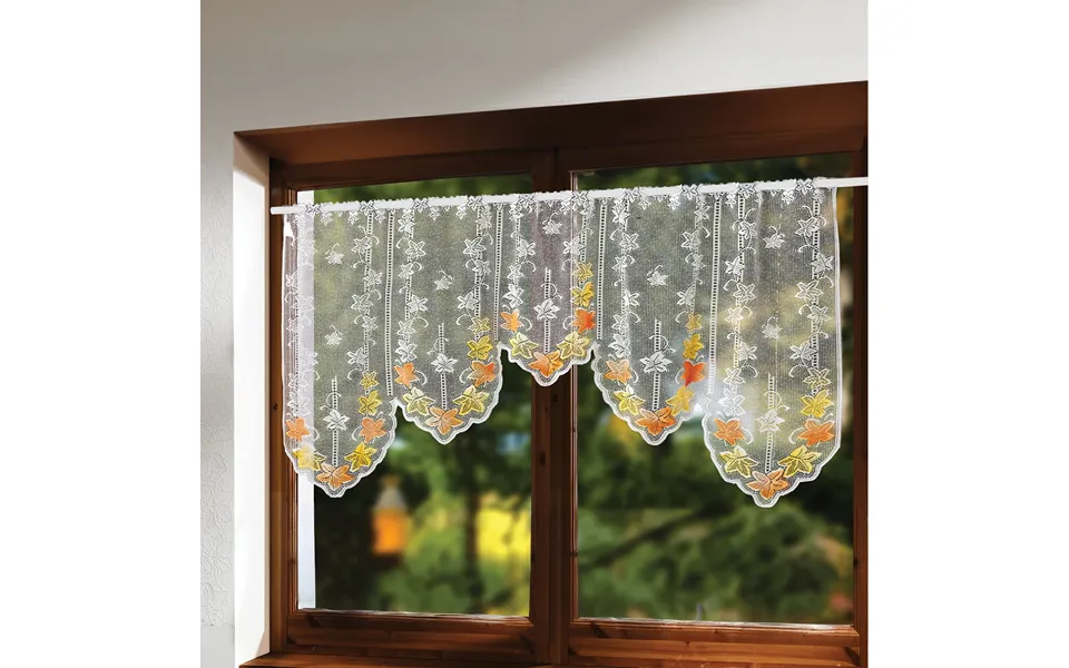 Café Curtain Autumn Design W150 Xh80cm - 100% Polyester