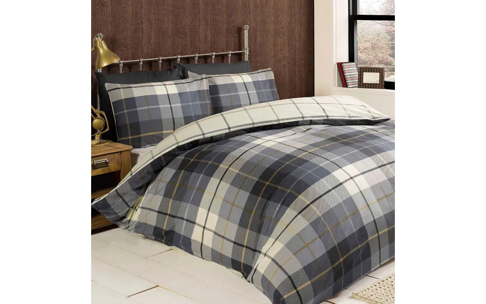 Check Flannelette Duvet Set Double 135 X200cm