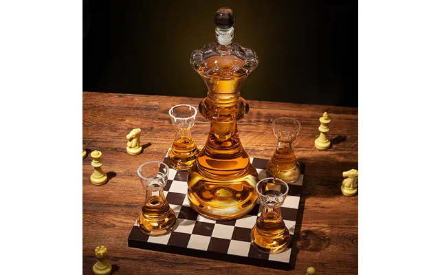 Chess Decanter & Glass Set With Board