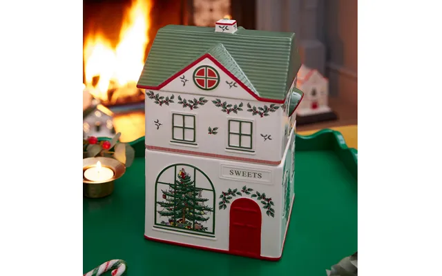 Christmas Tree Village Stacking Canister product image