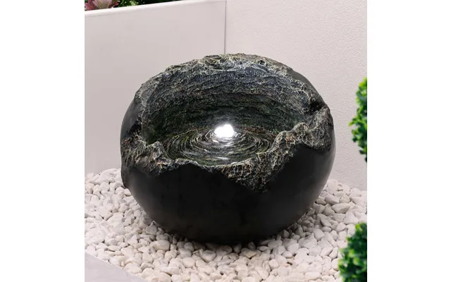 Cracked Ball Solar Water Feature