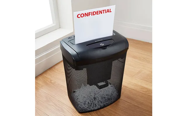 Cross Cut Paper Shredder Black H42cm X W32.5cm X D22.5cm
