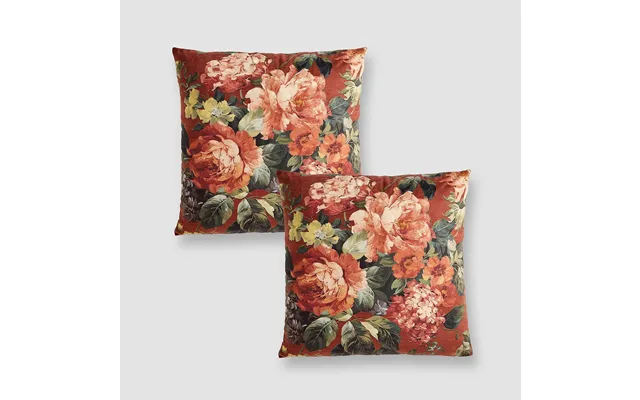 Cushion Cover Terracotta Autumn Bloom Design 2 Pack W43 Xl43cm