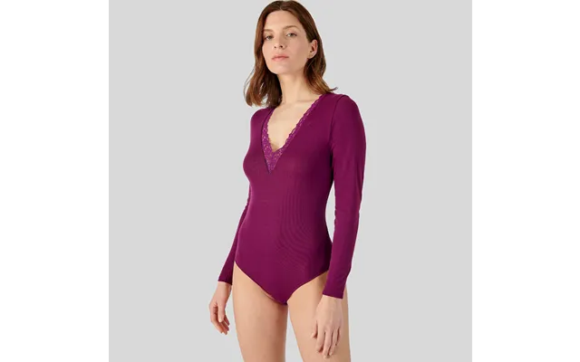 Damart Women's Thermal Medium Warmth Bodysuit - Dark Purple, M