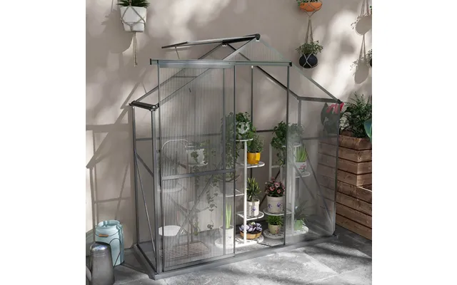 Dark Grey 6 X 2.5ft Polycarbonate Greenhouse product image