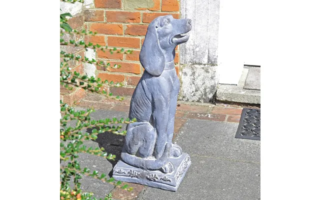 Dog Sitting 71cm Blue Iron Effect product image