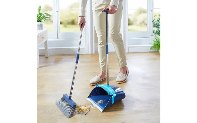 Dustpan And Brush Long Handled L109 Xw28 Xd14cm