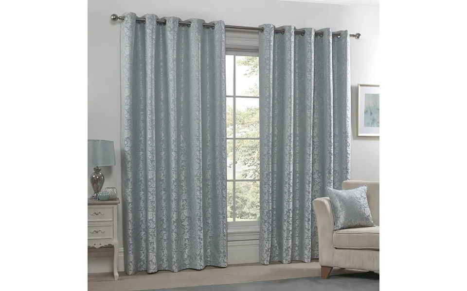 Eden Jacquard Curtains Duck Egg W46 X H54