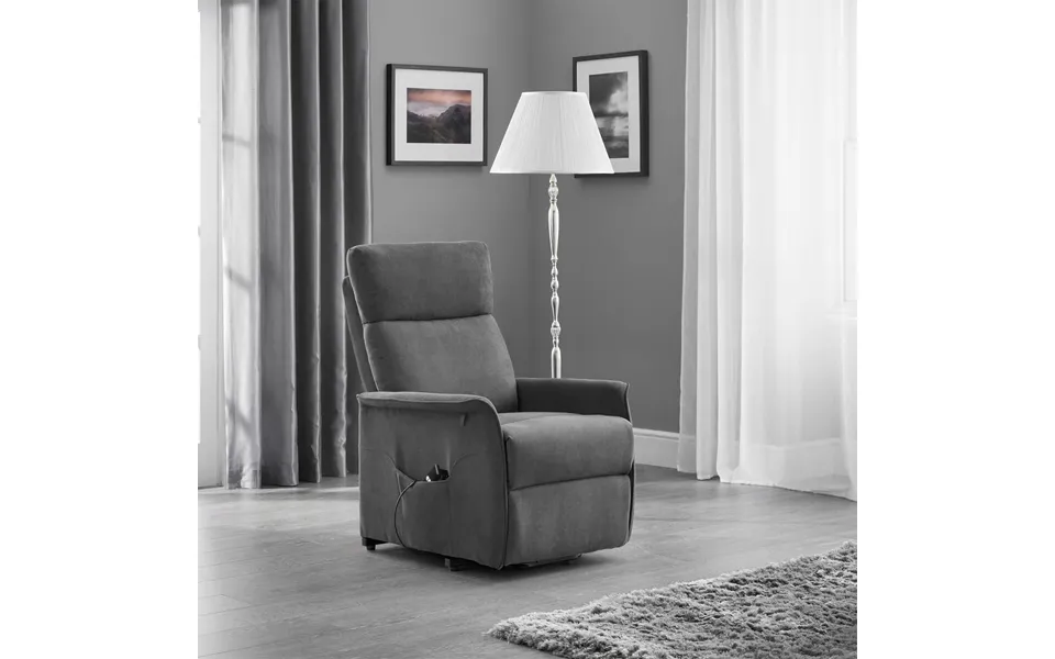 Elena Rise & Recliner In Charcoal Linen