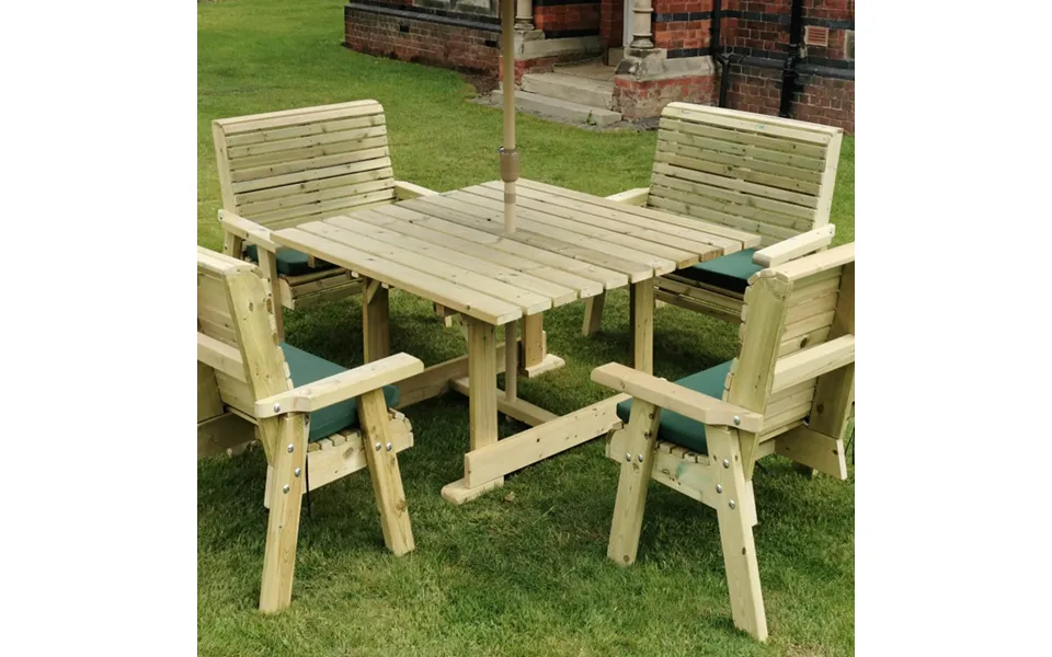Ergo Table With 4 X 2 Seater Benches