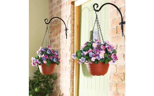 Faux Pansy Hanging Basket