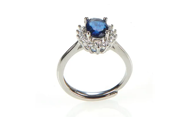 Faux Sapphire Adjustable Ring