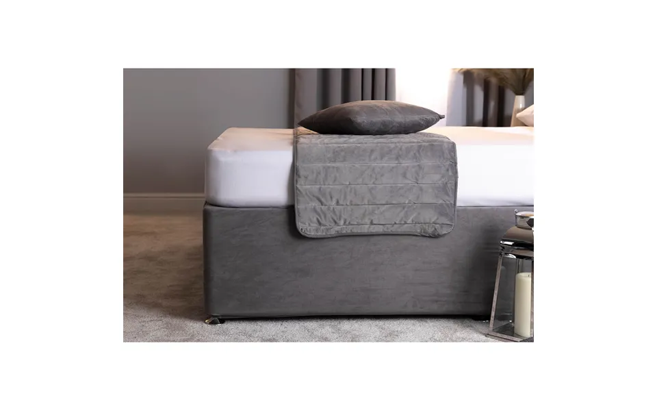 Faux Suede Valance King Charcoal