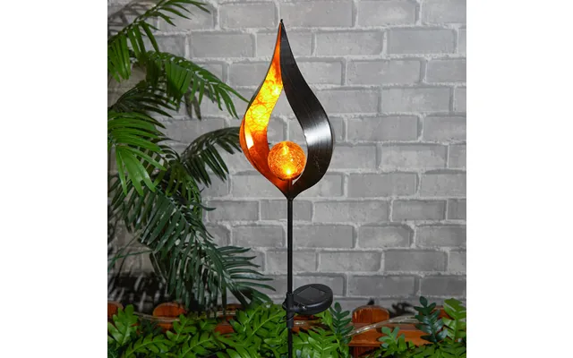 Flame Globe Solar Stake Light