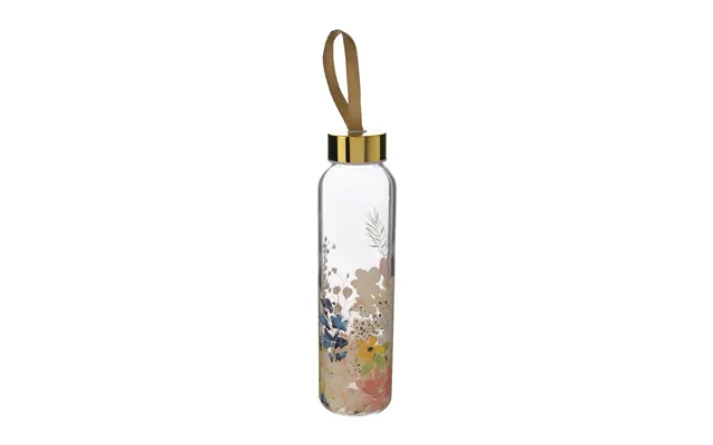 Floral Glass Water Bottle
