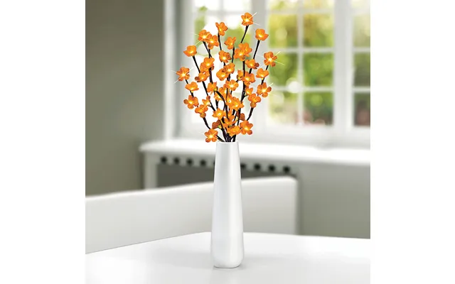 Flower Vase Lights H48cm - Battery-operated Branch With 20 Led Light Up Orange Flowers product image